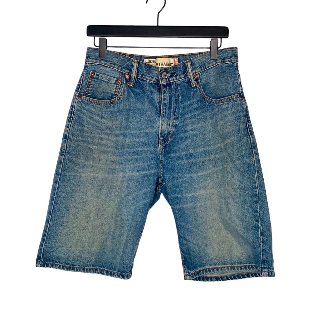 Levi's Men's Denim 569 Loose Straight Shorts Casual Light Wash Faded size 29